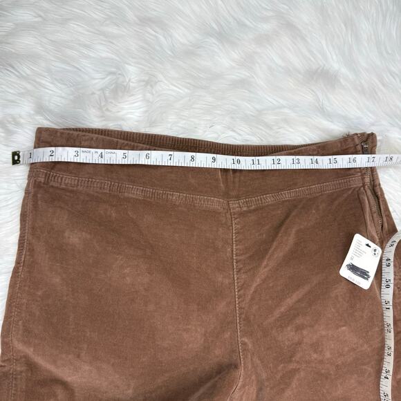 Free People In My Feelings Corduroy Cropped Boot Pants Brown Size M NWT - Picture 7 of 14